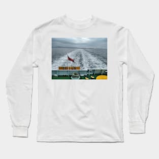 Heading away from Ardrossan en route to the Isle of Arran, Scotland Long Sleeve T-Shirt